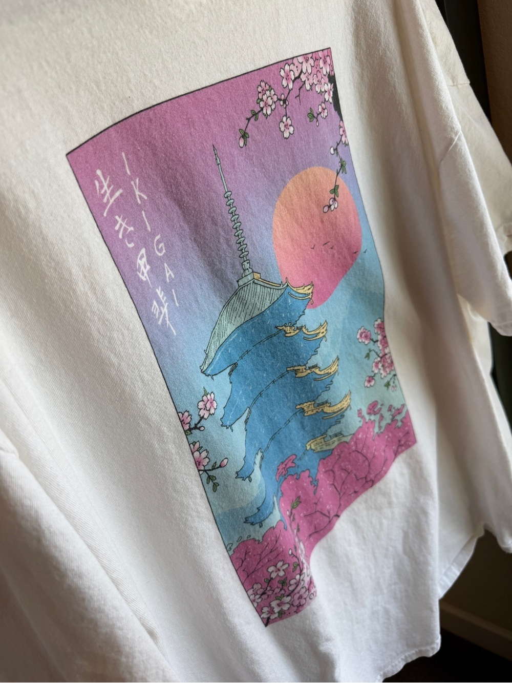 Ikigai in Kyoto Graphic Tee 5XL Heavyweight Cotton Japanese Art Streetwear - Picture 3 of 6